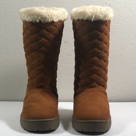 Style & Co-Nicky women's quilted suede winter boots #315 - Picture 1 of 7